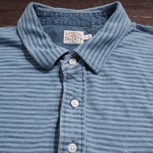 Faherty striped cotton polo-XL